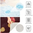 thumbnail image 7 of SKYSONIC Bath Mats Toiletry Mat, Fluffy Plush Absorbent Bath Rugs Carpet with Non Slip Bottom for Bathroom Floor Toilet Tub and Shower-Pixel Mushroom, 7 of 7