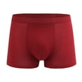thumbnail image 3 of ZQUUVOU Plus Size Men's Boxer Briefs Underwear High Elasticity Underwear 2 Pack (Burgundy,2XL), 3 of 6