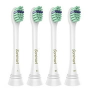Brushmo Replacement Tothbrush Heads Compatible with Philips Sonicare ProResults hx6024, 4 pk