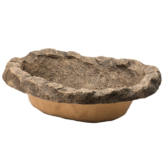 Gardenised Decorative Water Pond Faux Rock 17 Gallon Capacity Outdoor Patio Fiberglass Multicolor