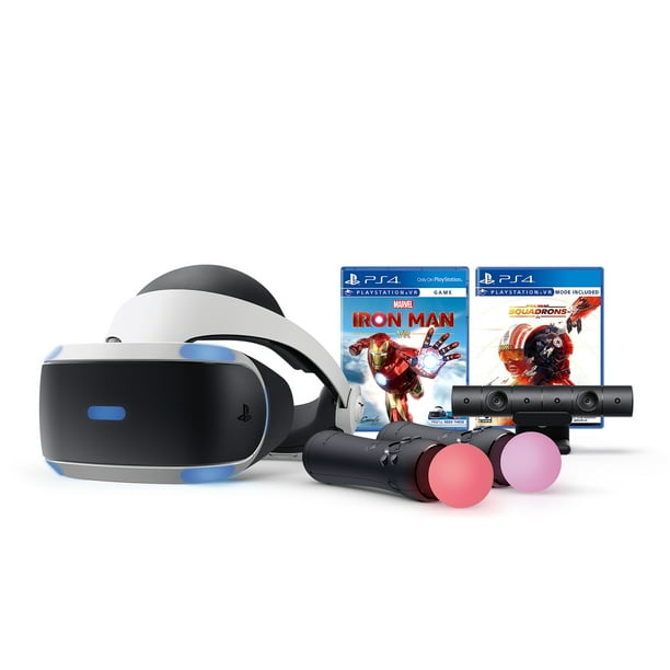 Playstation Vr Iron Man And Star Wars Bundle Ps4 5 Compatible Vr Headset Camera Move Motion Controllers Iron Man Star Wars Squadrons And Mytrix Microfiber Cleaning Cloths Walmart Com Walmart Com