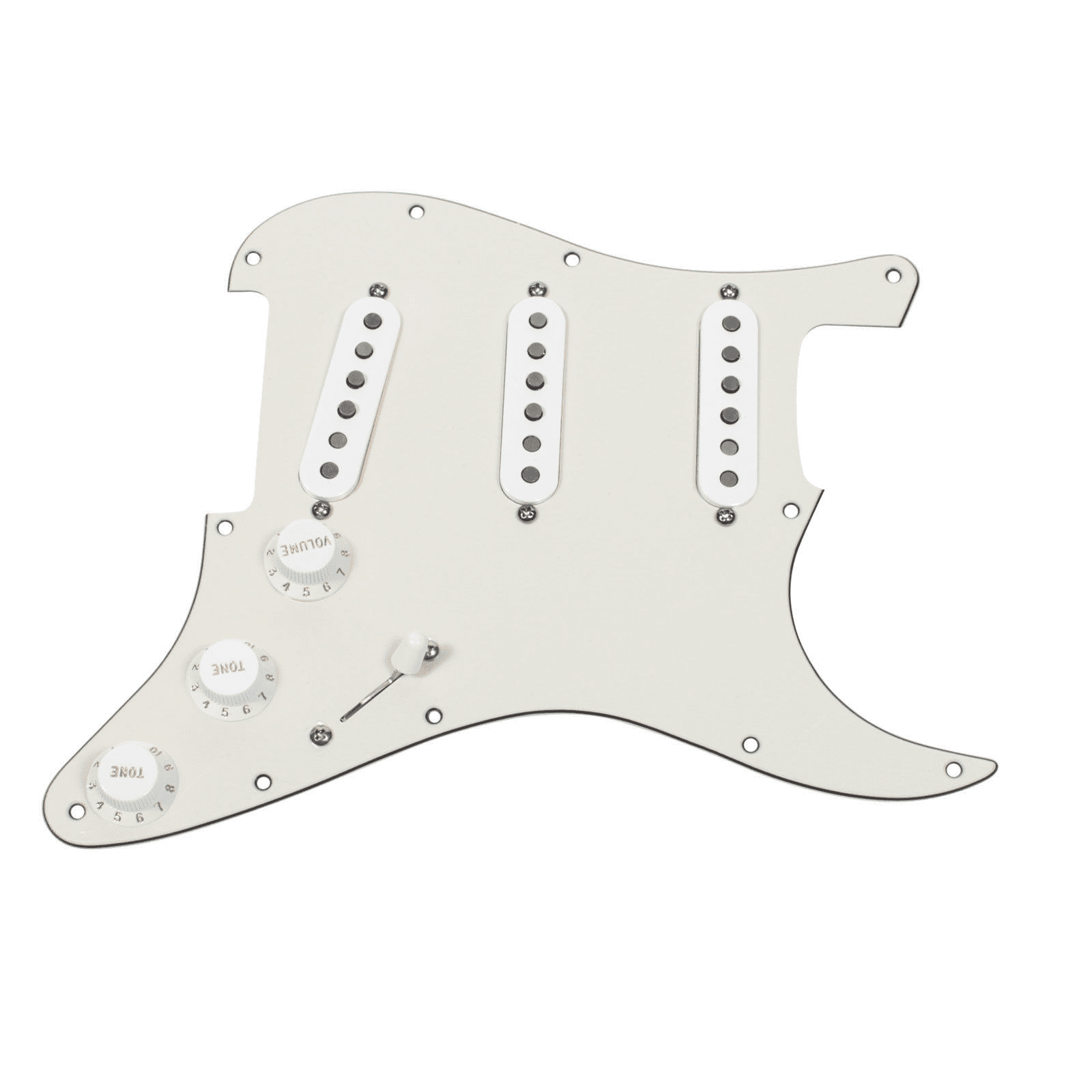 Fender Tex-Mex 920D Custom Loaded Pre-wired Strat Pickguard WH//WH