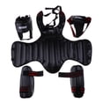 thumbnail image 1 of 1 Juego De Sombreros De Boxeo + Protector De Babero En El Pecho + Protector De La Ingle + Almohadilla Para La Espinilla: Perfecto Para Sanda, Muay Tha Negro Baoblaze Equipo de protección de boxeo, 1 of 8