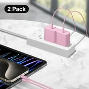 2 Pack for iphone 15/16 wallCharger Fast Charging , 20W USB C Wall Charger Block with 6Ft Type C Cable Compatible for iphone 15/15 Pro/15 Pro Max, Air 5/4 , Samsung Galaxy and Android Phone,green