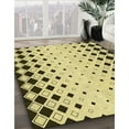 thumbnail image 3 of Ahgly Company Machine Washable Indoor Square Transitional Mustard Yellow Area Rugs, 3' Square, 3 of 7
