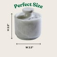 thumbnail image 2 of White Marble Salt Cellar with Lid| 3.5 Inch Elegant Kitchen Condiment Keeper| Decorative Salt Holder| Salt Cellar Marble| Salt, Sugar, Spices Container,Salt Bowl, 2 of 9