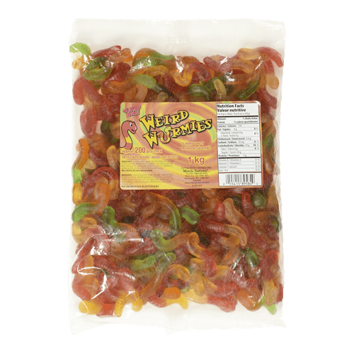 GUMMY ZONE Two-Headed Gummi Worms 1kg/2.2lbs - Double the Fun and Flavor