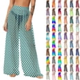 thumbnail image 1 of Pincandy Women See Through Sheer Mesh Pants Beach Swimsuit Bikini Bottom Cover up Party Club Elastic High Waist Wide Leg Pants, 1 of 7