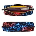 thumbnail image 2 of Disketp Red And Blue Lightning Estuche de Lápices de Cuero con Cierre, Estuche Compacto para Papelería, Bolígrafos y Accesorios Pequeños, 2 of 7