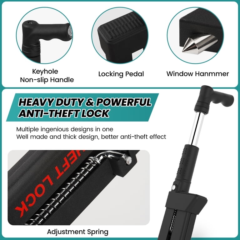 Kernel Brake Pedal Lock, Anti Theft Car Device with Escape Hammer