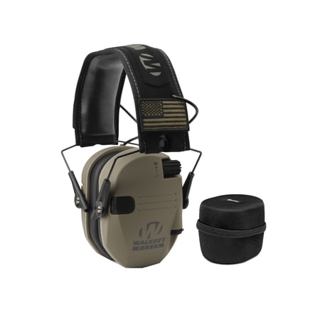 Walkers Game Ear Razor Muffs (FDE Patriot) with Protective Case