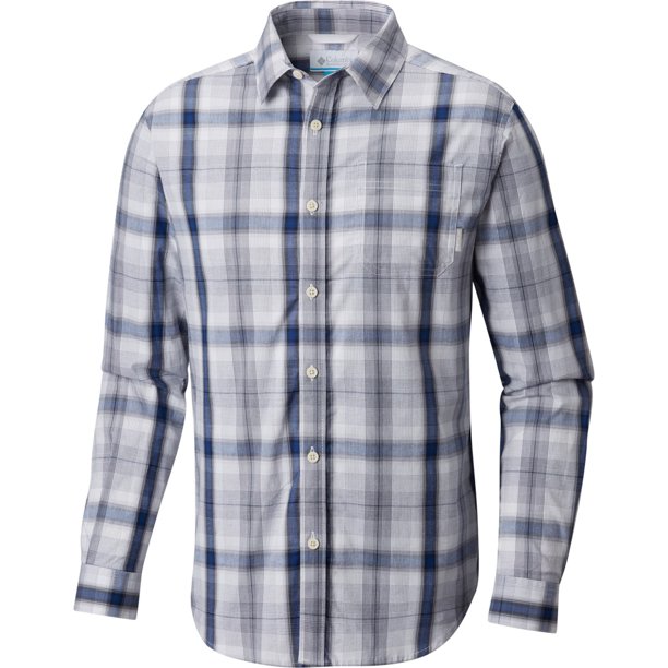 Columbia Vapor Ridge III - Camiseta con botones para hombre, color azul, XL Columbia Botones al frente