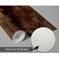 thumbnail image 6 of S4Sassy Peel and Stick Wall Covering, Outline Floral Leaf Print Removable Walls Wrap - Brown Instant Wall Makeover Mural for Bathroom, Closet Interior - Self-Adhesive Wallpaper Vinyl - 25"x240", 6 of 9