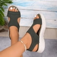 thumbnail image 6 of Womens Wedge Sandals Heels Classic Lightweight Wide Toe Box Low Wedge Heel Womens Slippers Size 7 Braided Espadrilles for Women Ankle Strap Beach Sandals Summer Shoes, 6 of 9