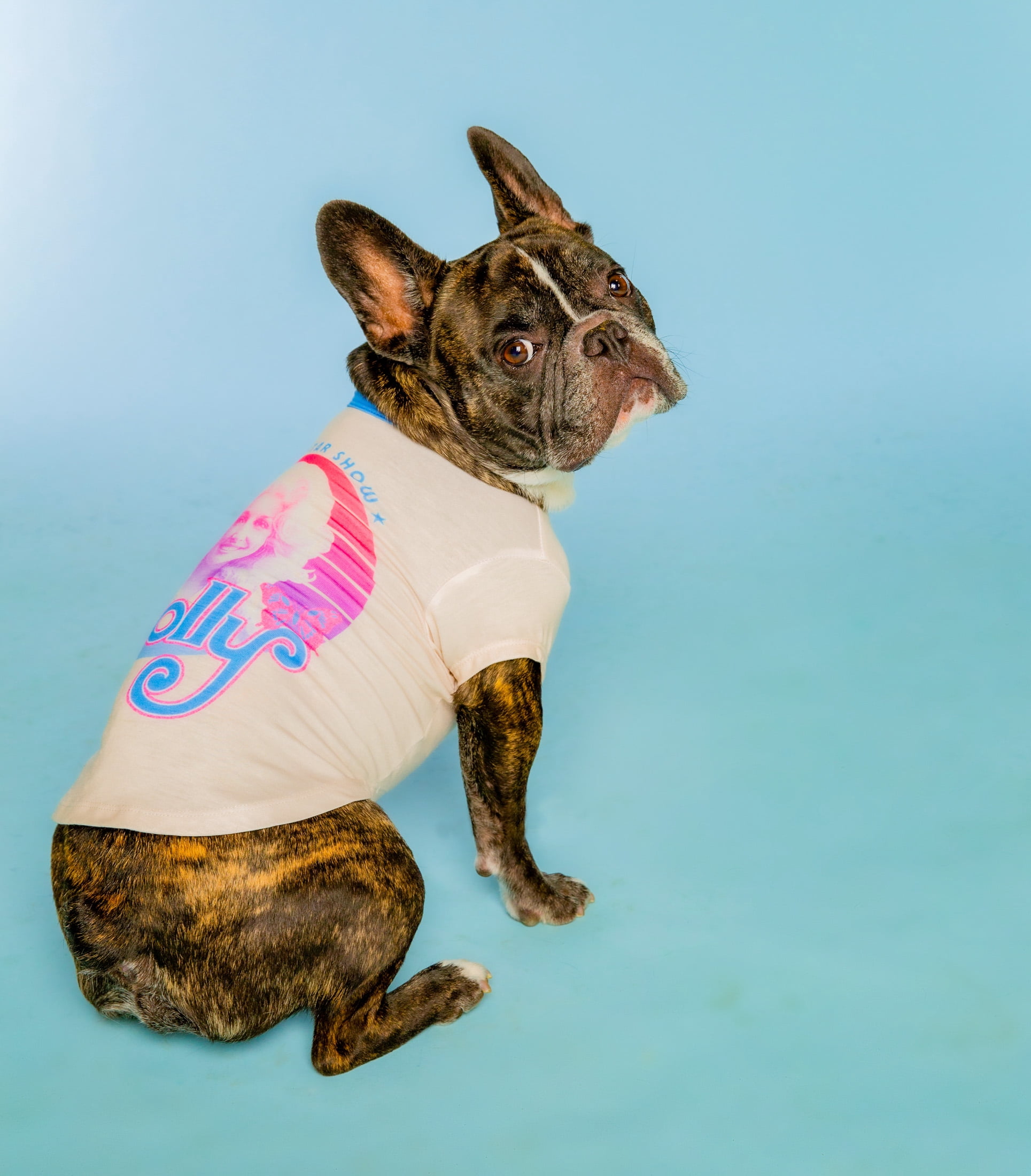Doggy Parton, Dog Clothes, All-Star Show Dolly Dog T-Shirt, White, L