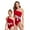 Red, variant on Odeerbi Mommy And Me Swimsuit Matching Outfits Mother And Daughter Print Two Piece Matching Clothing