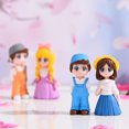thumbnail image 2 of 2Pcs/Set Lovers Figurines Sweet Expression DIY Standing Posture Micro Landscape Plastic Couple Statues for Valentine's Day, 2 of 7