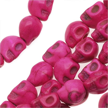 - Dyed Magnesite Gemstone Beads, 6mm Mini Skulls 15