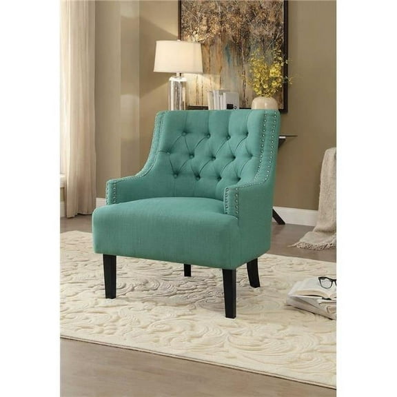 34.75 x 30.25 x 28 in. Charisma Accent Chair - Teal