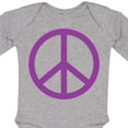 thumbnail image 4 of Inktastic Purple Peace Sign Boys or Girls Long Sleeve Baby Bodysuit, 4 of 5