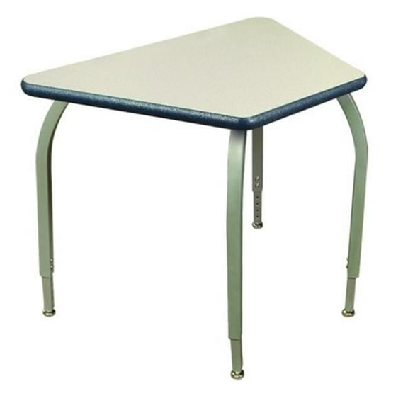 Elo Furniture Series ELO7217-ADJ-32 Elo 24 x 33 Connect 8 desk- 4 Adjustable Legs- Black Beveled Lotz Armor Edge- Bannister Oak Laminate Top