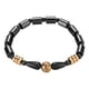 thumbnail image 2 of Pulseras para mujer, regalos para mujer, popular pulsera de piedra volcánica dorada con imán negro, pulsera de cálculos biliares negros., 2 of 5