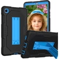 thumbnail image 6 of Kids Case for Galaxy Tab A7 Lite 8.7 2021, Slim Duty Drop Proof Shockproof Protective Cover with Stand and Pencil Holder for Samsung Galaxy Tab A7 Lite 8.7 inch T220/T225 (Black&Blue), 6 of 13
