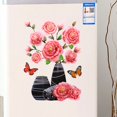 thumbnail image 2 of 3D Flower and Vase Theme Art Wallpaper Wall Sticker Stereo Removable Wall Murals for Living Room Bedroom Backdrop Decorations, 2 of 3