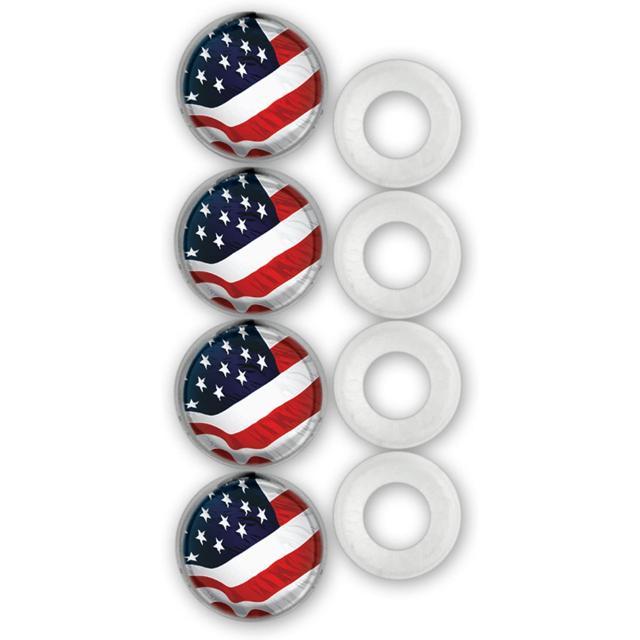 Cruiser Accessories License Plate Frame Fastener Caps USA Flag 82300