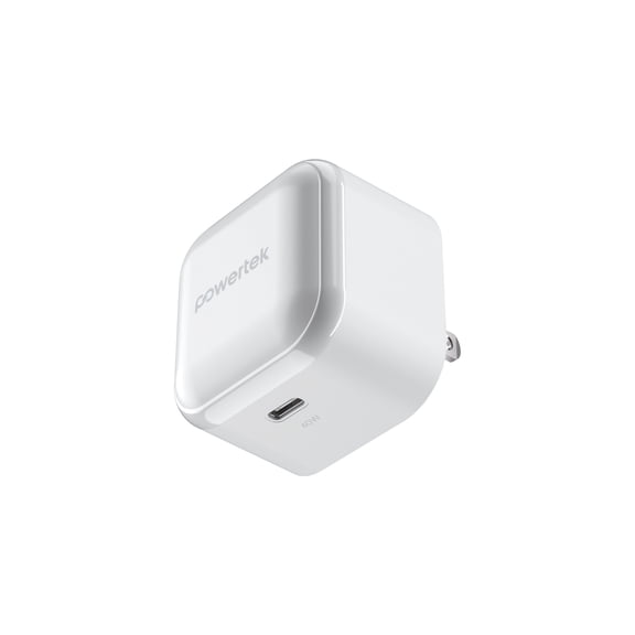 Powertek 40W USB-C Fast Charging Wall Charger, Type-C Power Adapter for iPhone 15 and Newer, iPad, Galaxy, Tablets & USB-C Devices, White
