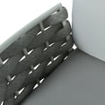 thumbnail image 5 of Christopher Knight Home Outdoor Rope Woven Lounge Chairs with Cushions, Steel Frame, Off White+Grey, Set of 2, 5 of 7