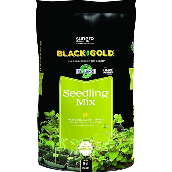 SunGro Horticulture Seedling Germination Mix for Seeds, Cutting, Vegetables, and Herbs, 16 Quart Bag 10 Pack