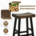 thumbnail image 7 of Costway 24" Bar Stool Set of 2 Counter Height Solid Wood Curved Saddle Seat Footrest, 7 of 7