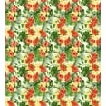 thumbnail image 3 of Ambesonne Tropical Duvet Cover Sets, Exotic Flowers Pattern, 2-Queen, Red Pale Yellow Green, 3 of 7