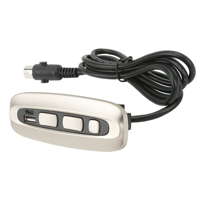 Electric Recliner Controller, 3 Button Micro Switch Effort Saving Electric Chair Lifting Hand Switch Plug and Play with USB and Type C Port for Bedroom