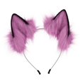 thumbnail image 2 of Peluche Orejas sintética Diadema Disfraces Disfraz Pinza de pelo Regalo Halloween Cosplay Rendimiento Vestir Espectáculos Violeta Colco Sombreros, 2 of 8