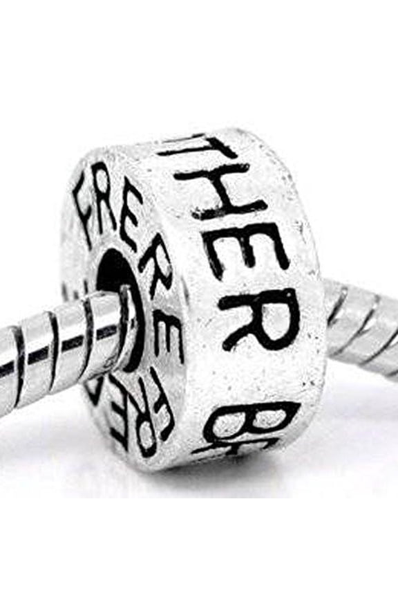 Brother Spacer European Bead Compatible for Most European Snake Chain Bracelet