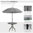 thumbnail image 6 of Outsunny 6 Piece Fabric Patio Dining Set for 4 with Umbrella, Gray, 6 of 10
