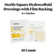 thumbnail image 2 of McKesson Hydrocolloid Wound Dressings, Thin Film Backing - 4 in x 4 in, 10 Count, 1 Pack, 2 of 9