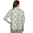 thumbnail image 2 of Alfred Dunner Womens Soutache Leaf Two In One Top With Necklace, 2 of 4