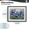 thumbnail image 4 of Stupell Industries French Country Drawn Blue Iris Flowers Black Framed Print Under Glass, 16 x 13, by Franklyn Gregory, 4 of 8