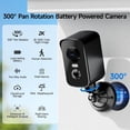 Cameras Outdoor, Pan Rotating 300? WiFi Camera with PIR Human Detection ...