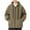 Khaki, variant on GigrtiJin Mens Fall Winter Zip up Hoodies Long Sleeved Hooded Cardigan Drawstring Sweatshirts Coat with Pockets