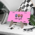 thumbnail image 3 of License Plate, Colorful Flower Motif Decorative Front,Personalized Stainless Steel License Plate Cover For Men Women,12.2" X 6.2", 3 of 6