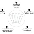 thumbnail image 4 of Estacas de Jardín Galvanizadas en Forma de U 100 Piezas, Ideales para Jardinería, Paños de Abono, Cercas y Redes, Anclajes de Tierra Multiusos, 150 * 25 mm, Ø3 mm, 4 of 5