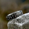 thumbnail image 2 of K-KED Vintage Viking Rune Spinning Ring Titanium Men Women Retro Wedding Band Spinner-11, 2 of 6