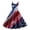 Black-C, variant on Dresses for Women Sexy Off Shoulder Midi Dress Fourth of July Printed Punk Stylish Lightweight Daily Party Wear,Black L