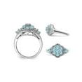 thumbnail image 2 of Gem & Harmony 1.35 Carat (Ctw) Swiss Blue Topaz Cluster Ring in Sterling Silver for Women, 2 of 5