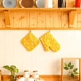 thumbnail image 4 of HEETLY Pot Holders and Oven Mitts Set, 4 Piece Cotton Oven Mitts and Potholders, Heat Resistant 392°F, Kitchen Mittens for Cooking Baking Grilling, 4 of 8