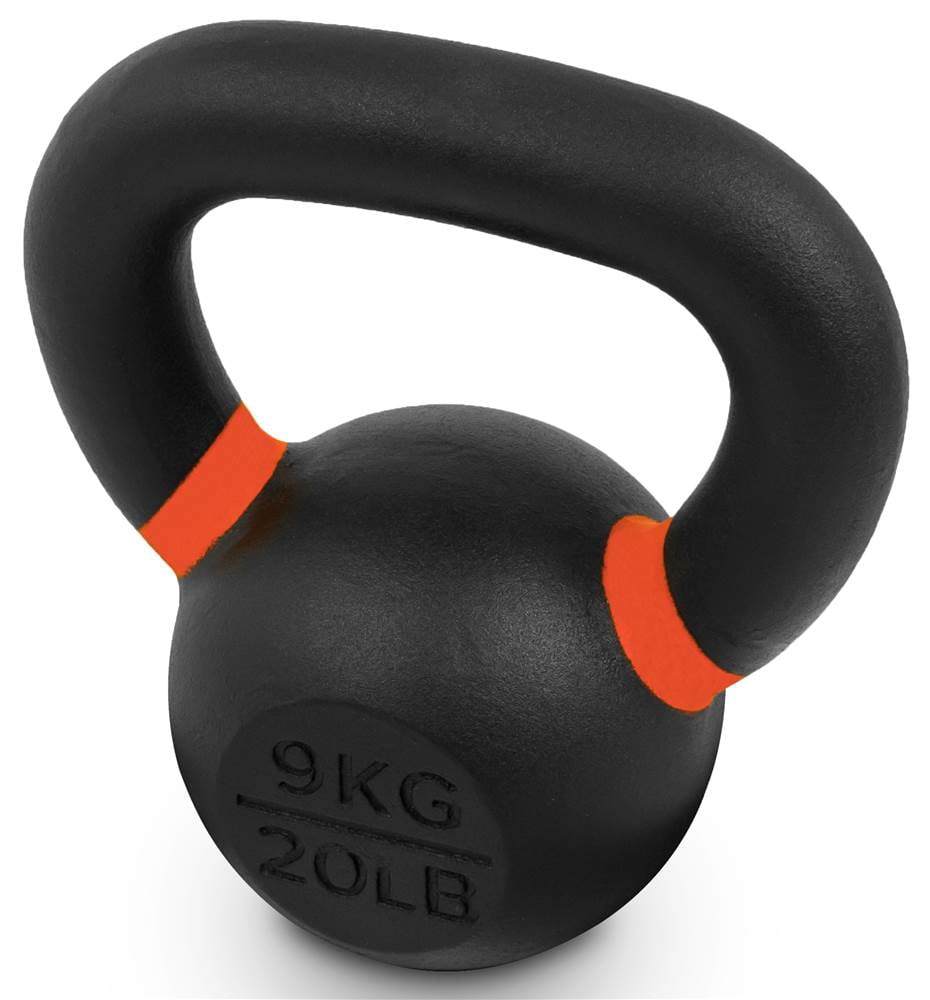 Valor Fitness PKB-20 20lb Premium Cast-Iron Kettlebell